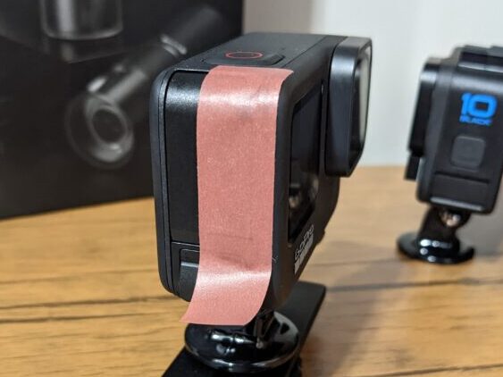 HERO9 のパススルードアにマスキングテープで防水対策をしてみた